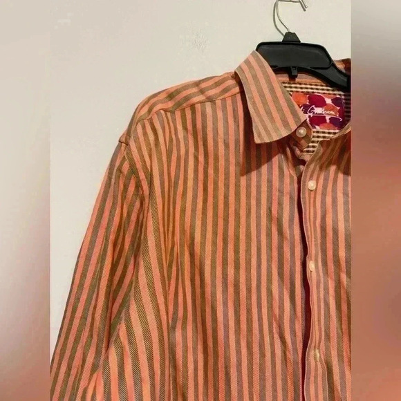Robert Graham Shirt Men’s 2XL Striped Button Up Cotton Multicolor Long Sleeve - Picture 5 of 6